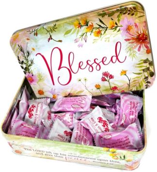 641520003364 Blessed Strawberrt And Cream Candy Tin
