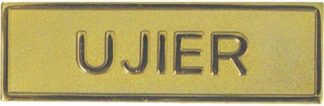 788200806324 Usher Pin Back Metal Badge Spanish