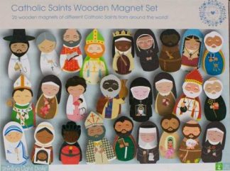 850042028148 Catholic Saints Wooden Magnet Set