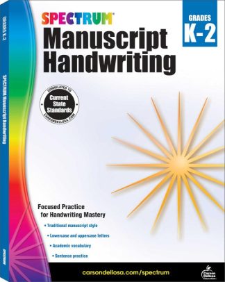 9781483813806 Spectrum Manuscript Handwriting Grades K-2