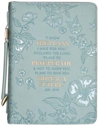 1220000139084 I Know The Plans I Have For You Teal Floral