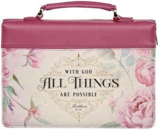 1220000139176 With God All Things Are Possible Dusty Rose Floral