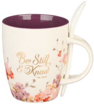 1220000139657 Be Still And Know Mug With Spoon