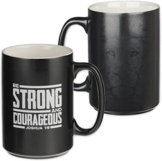 1220000323995 Be Strong And Courageous Lion Ceramic Joshua 1:9
