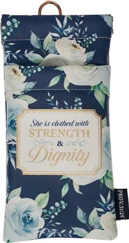 1220000325180 She Is Clothed With Strength And Dignity Eyeglass Case Proverbs 31:25