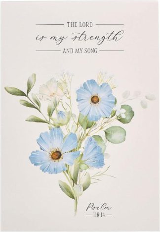 6006937160804 Lord Is My Strength And My Song Notepad Floral Psalm 118:14
