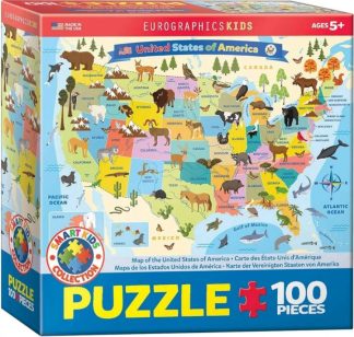 628136655538 United States Of America Map 100 Piece (Puzzle)
