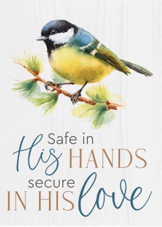 656200686997 Safe In His Hands Secure In His Love Word Block