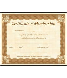 730817336749 Certificate Of Membership Pack Of 6