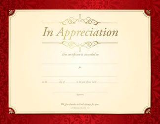 730817353050 Certificate Of Appreciation Pack Of 6