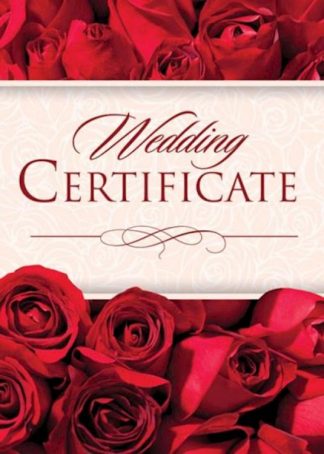 730817357607 Wedding Certificate Pack Of 6