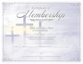 730817360133 Membership Certificate Pack Of 6