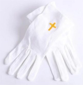 788200504565 Worship Gloves With Gold Cross