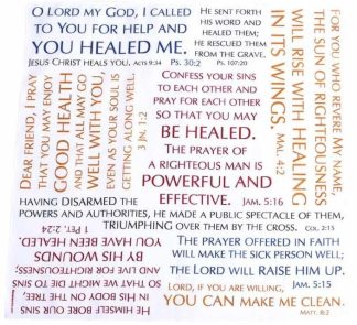 788200511051 Prayer Cloth Healing Verses Pack Of 6