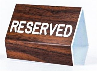 788200797035 Reserved Pew Sign
