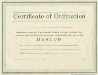 9780805472707 Certificate Of Ordination Deacon
