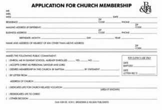 9780805480689 Application For Church Membership