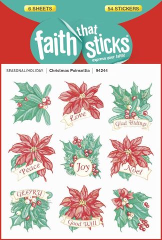 9781414394244 Christmas Poinsettia Stickers