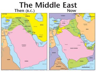 9789901980420 Middle East Then And Now Wall Chart Laminated