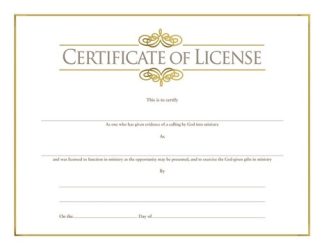 081407008820 Certificate Of License Minister