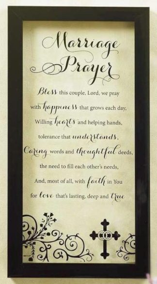 095177560204 Marriage Prayer Glass Print