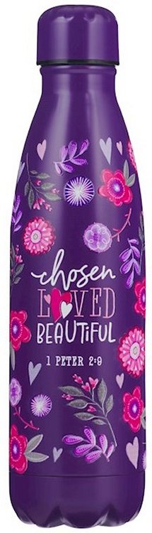 1220000324244 Chosen Loved Beautiful Stainless Steel Water Bottle 1 Peter 2:9