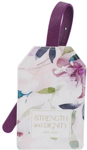 1220000324671 Strength And Dignity Luggage Tag Prov 31:25