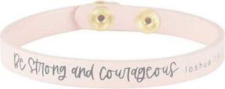 195002070820 Be Strong And Courageous Snap Leather Adjustable (Bracelet/Wristband)