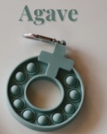 196852025572 Decade Rosary Pop It Keychain Agave
