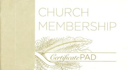 634337782867 New Church Member Certificates Pad Of 25