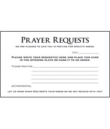 730817326818 Prayer Requests Pew Cards Pack Of 50