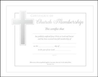 730817354378 Church Member Certificate Pack Of 6