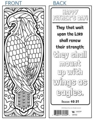 730817357041 Happy Fathers Day Coloring Bookmarks Pack Of 25