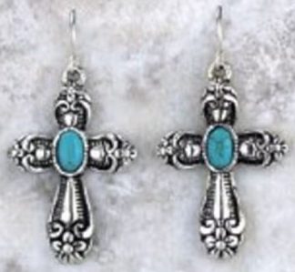 780308982849 Turquoise Stone Cross (Earring)