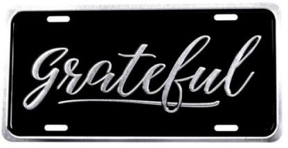 788200878499 Grateful Auto Tag (Bumper Sticker)