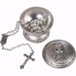 842181104661 1st Communion Covered Trinket Box Girl