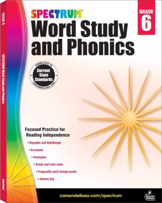 9781483811871 Spectrum Word Study And Phonics Grade 6
