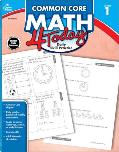 9781624425998 Common Core Math 4 Today Grade 1 (Supplement)