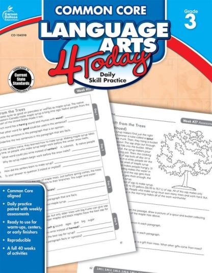 9781624426063 Common Core Language Arts 4 Today Grade 3 (Supplement)