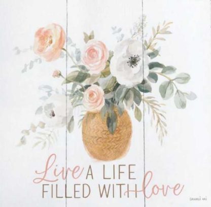 656200683866 Live A Life Filled With Love Pallet Art (Plaque)