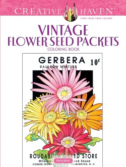 9780486822822 Vintage Flower Seed Packets Coloring Book