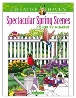 9780486845432 Spectacular Spring Scenes Color By Number