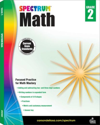 9781483808703 Spectrum Math Workbook Grade 2