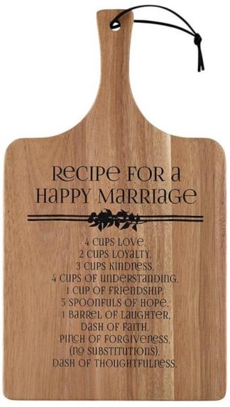 195002316997 Recipe For A Happy Marriage Cutting Board