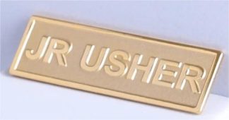 788200806317 Junior Usher Pin Back Metal Badge