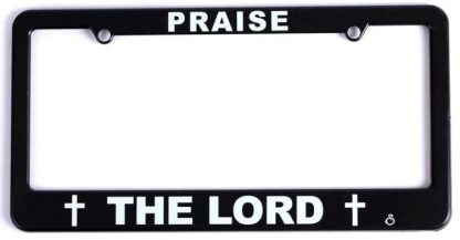 788200875665 Praise The Lord Auto Tag Frame