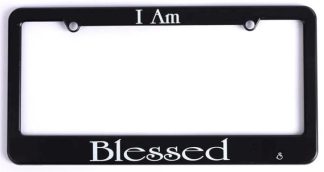 788200878031 I Am Blessed Auto Tag Frame