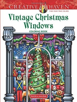 9780486817903 Creative Haven Vintage Christmas Windows Coloring Book