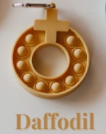 197644026593 Decade Rosary Pop It Keychain Daffodil