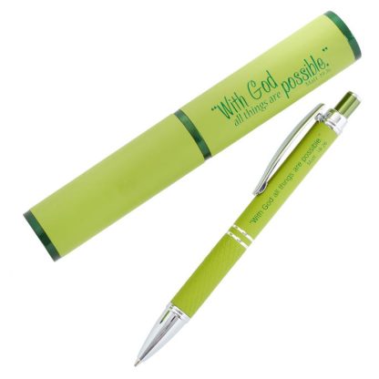 6006937142145 With God All Things Stylish Pen And Case